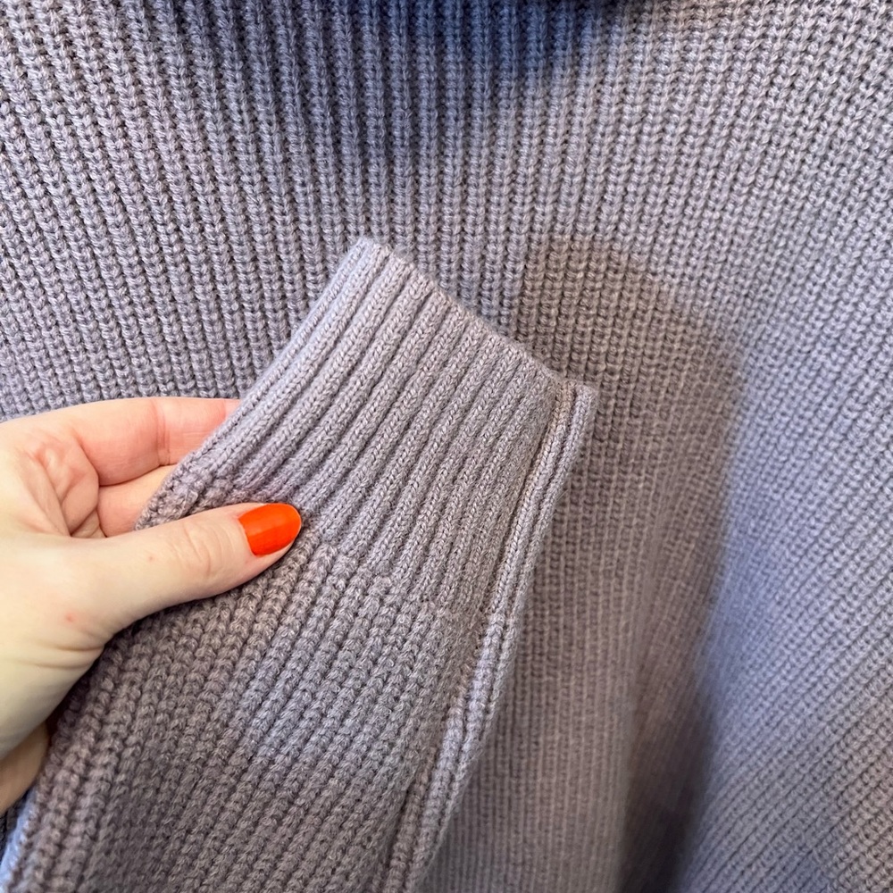 Boutique Lavender Crop Turtleneck Sweater - Picture 4 of 4